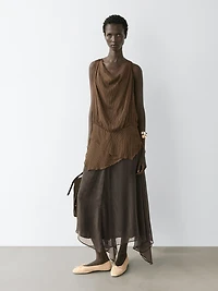 Robe à volants superposés fluide