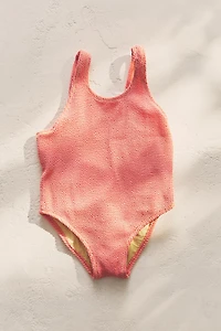 KIDS' TEXTURED BEACH SWIMSUIT
