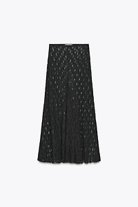 A-LINE LONG LACE SKIRT