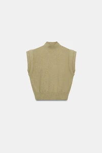 MARKED SHOULDERS KNIT TOP