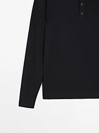 Pull polo coton en maille