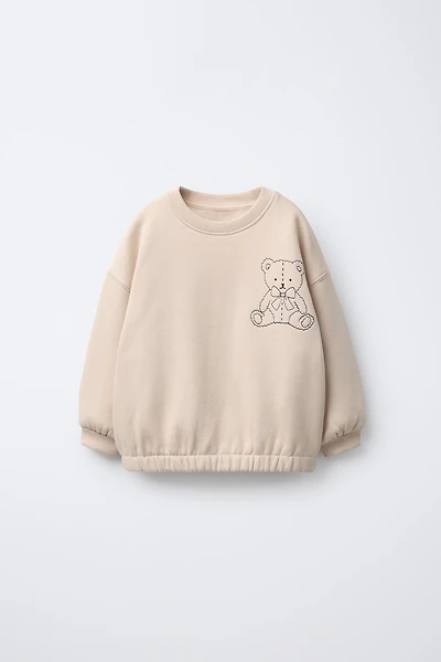 CONTRAST EMBROIDERED SWEATSHIRT