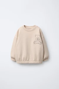 CONTRAST EMBROIDERED SWEATSHIRT