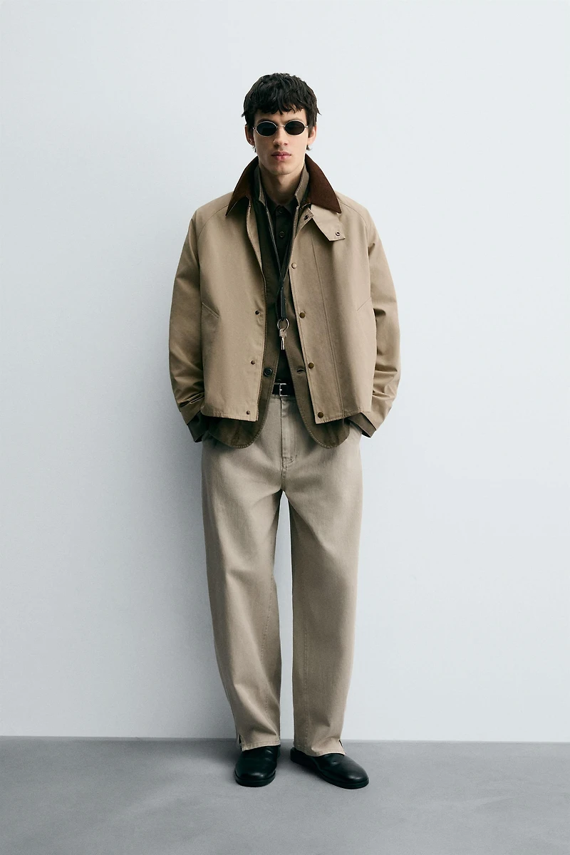 BLOUSON TECHNIQUE COL CONTRASTANT