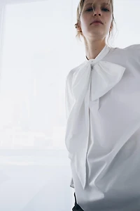 TIED POPLIN SHIRT ZW COLLECTION