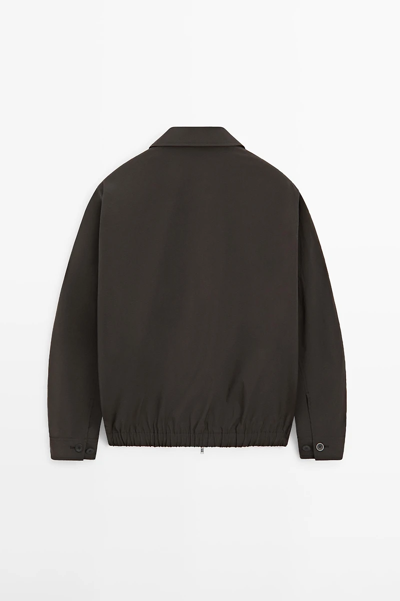 Blouson court total look