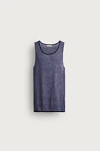 DÉBARDEUR EN MAILLE JACQUARD À RAYURES