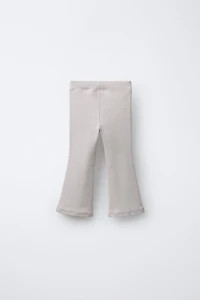 PLUSH FLARE PANTS WITH RAISED TEXT