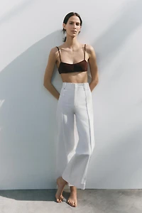 ZW COLLECTION TAILORED WIDE LEG HI-RISE JEANS