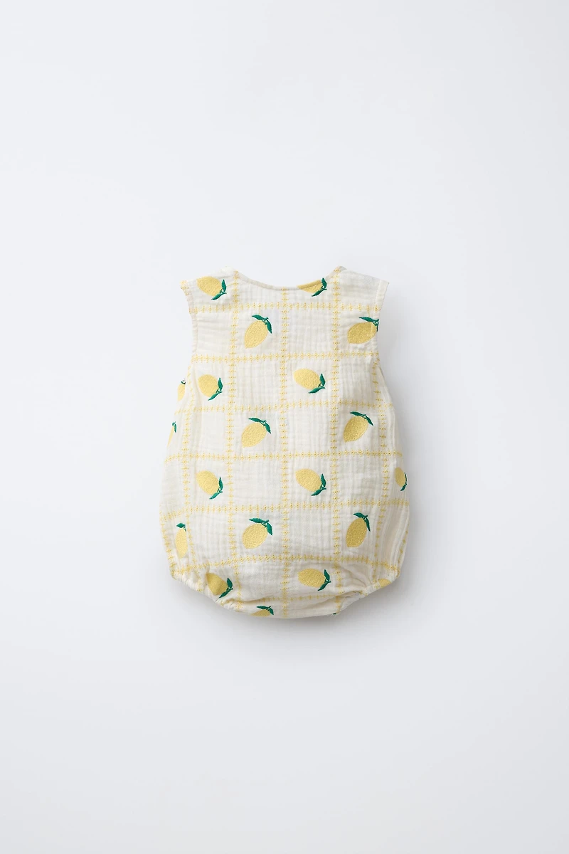 EMBROIDERED LEMON ROMPER CASA LAWA X ZARA KIDS