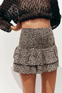 WIDE WAISTBAND RUFFLE SHORTS