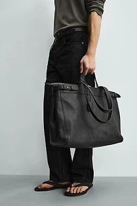 LEATHER SHOPPER BAG