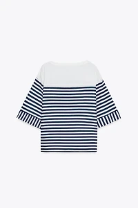 CHEMISE À RAYURES AVEC LIN