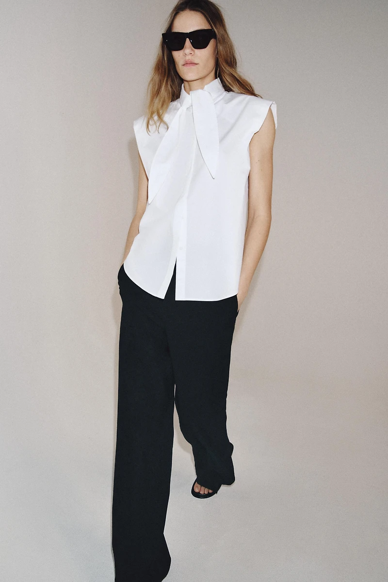 CHEMISE À RAYURES AVEC NŒUDS ZW COLLECTION