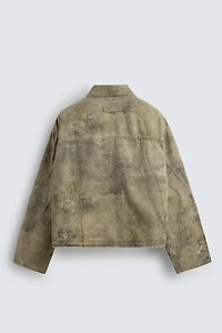 ABSTRACT PRINT BOXY FIT JACKET