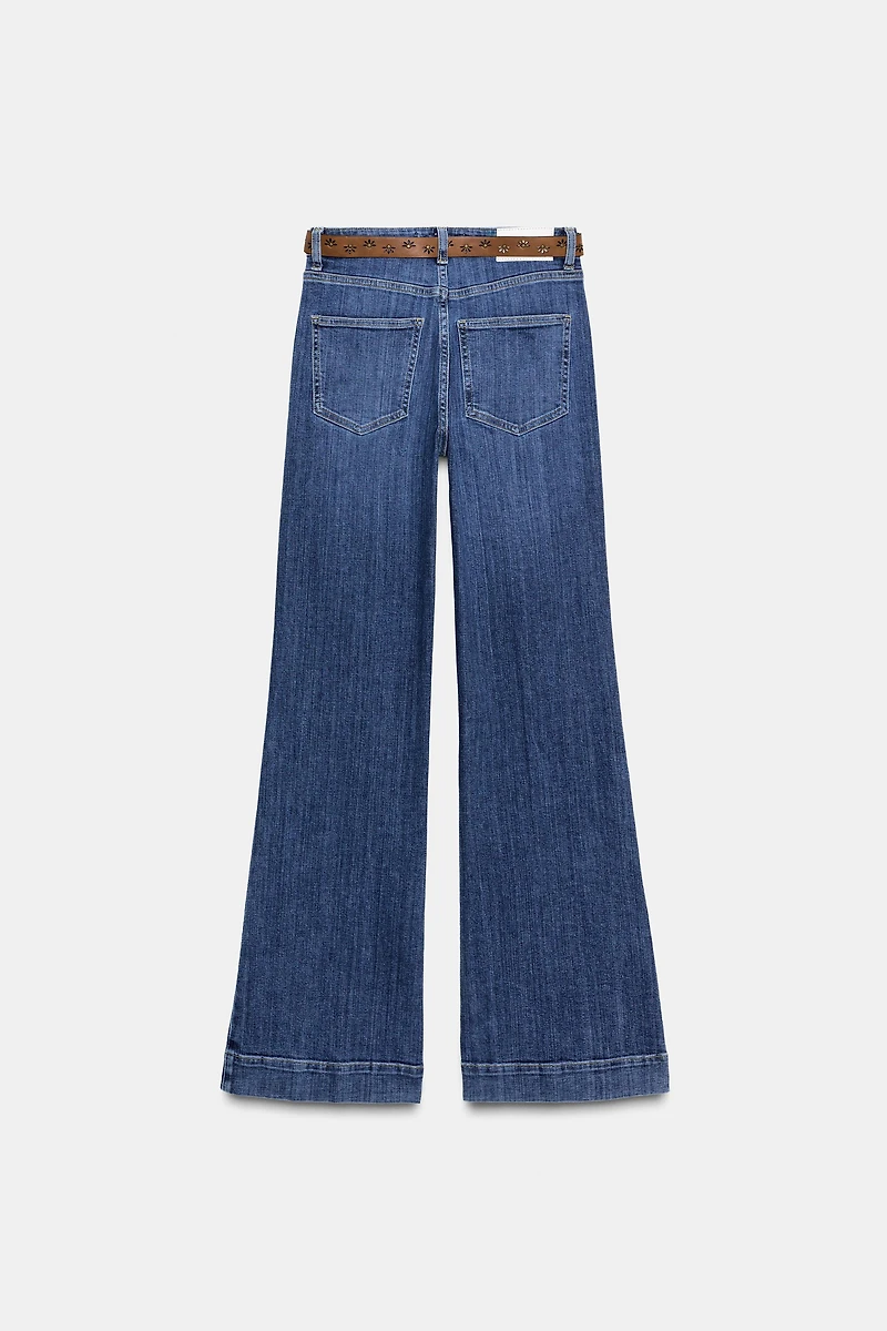 Z1975 FLARE HIGH WAIST JEANS WITH BELT