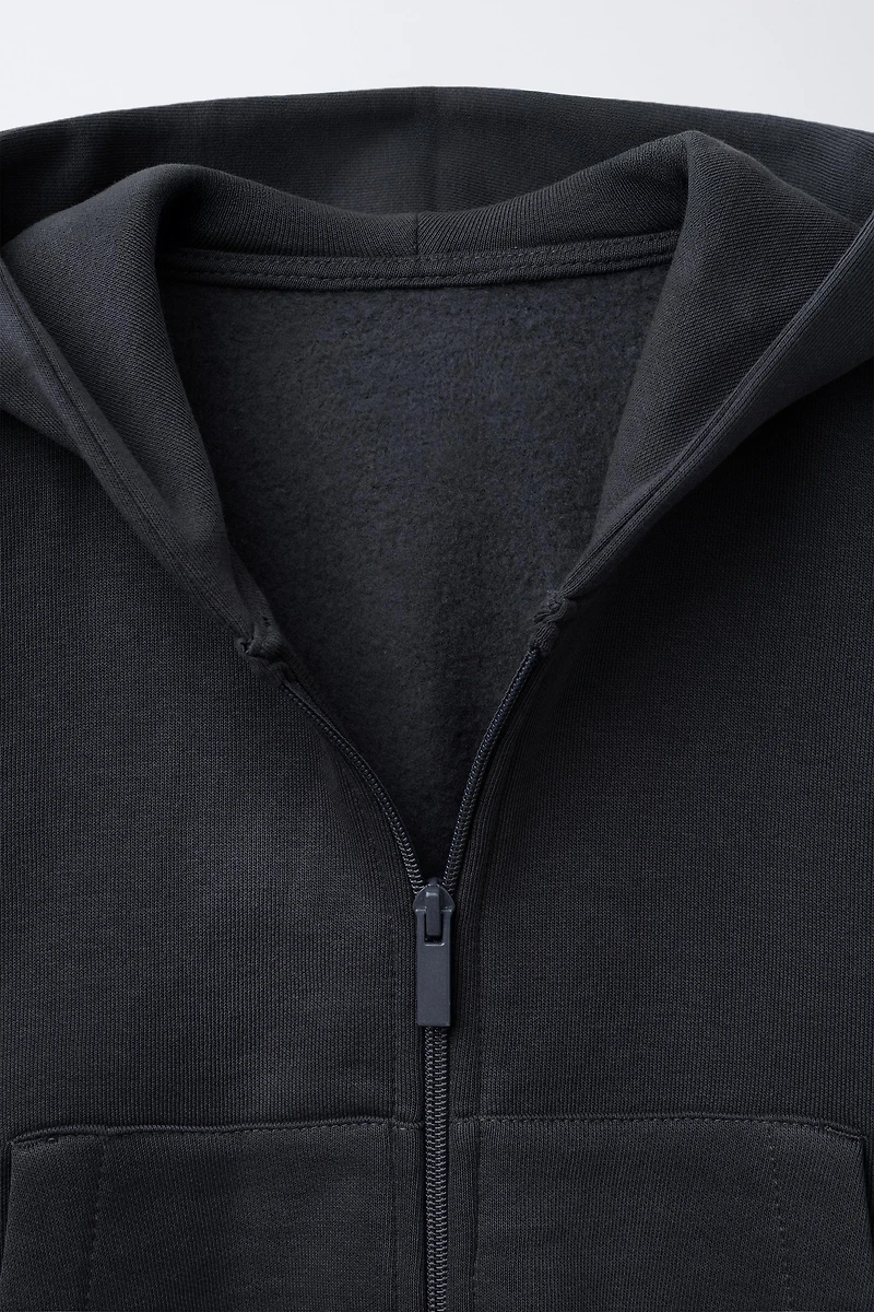 PLUSH ZIP-UP SWEATSHIRT