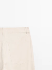 Mid-waist straight-leg trousers