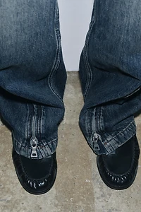 ZW COLLECTION MID-RISE BALLOON JEANS WITH ZIPPERS LIMITED EDITION