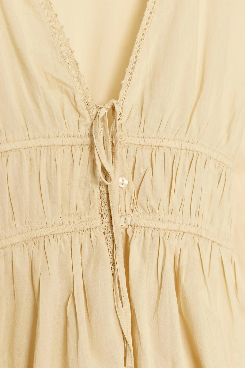 EMBROIDERED GAUZE SHIRT