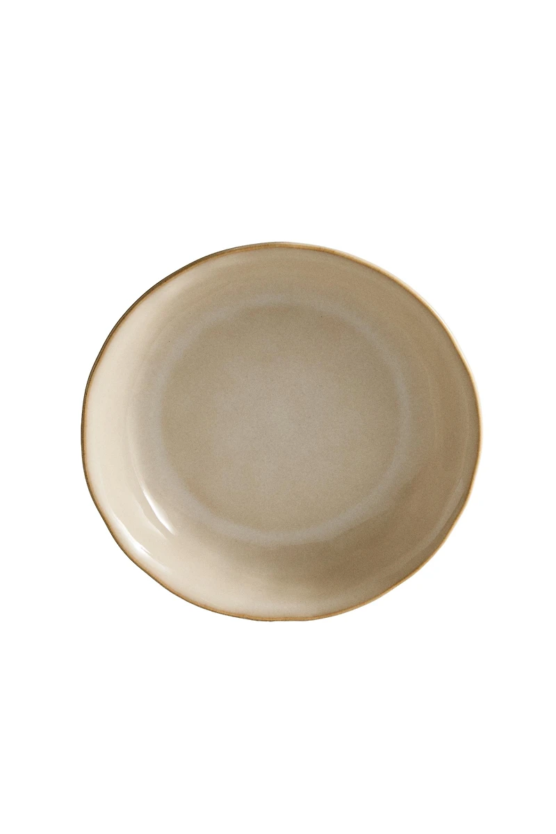 IRREGULAR EDGE STONEWARE SOUP PLATE