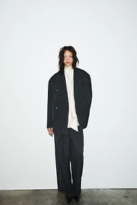 OVERSIZED TOPSTITCHED BLAZER