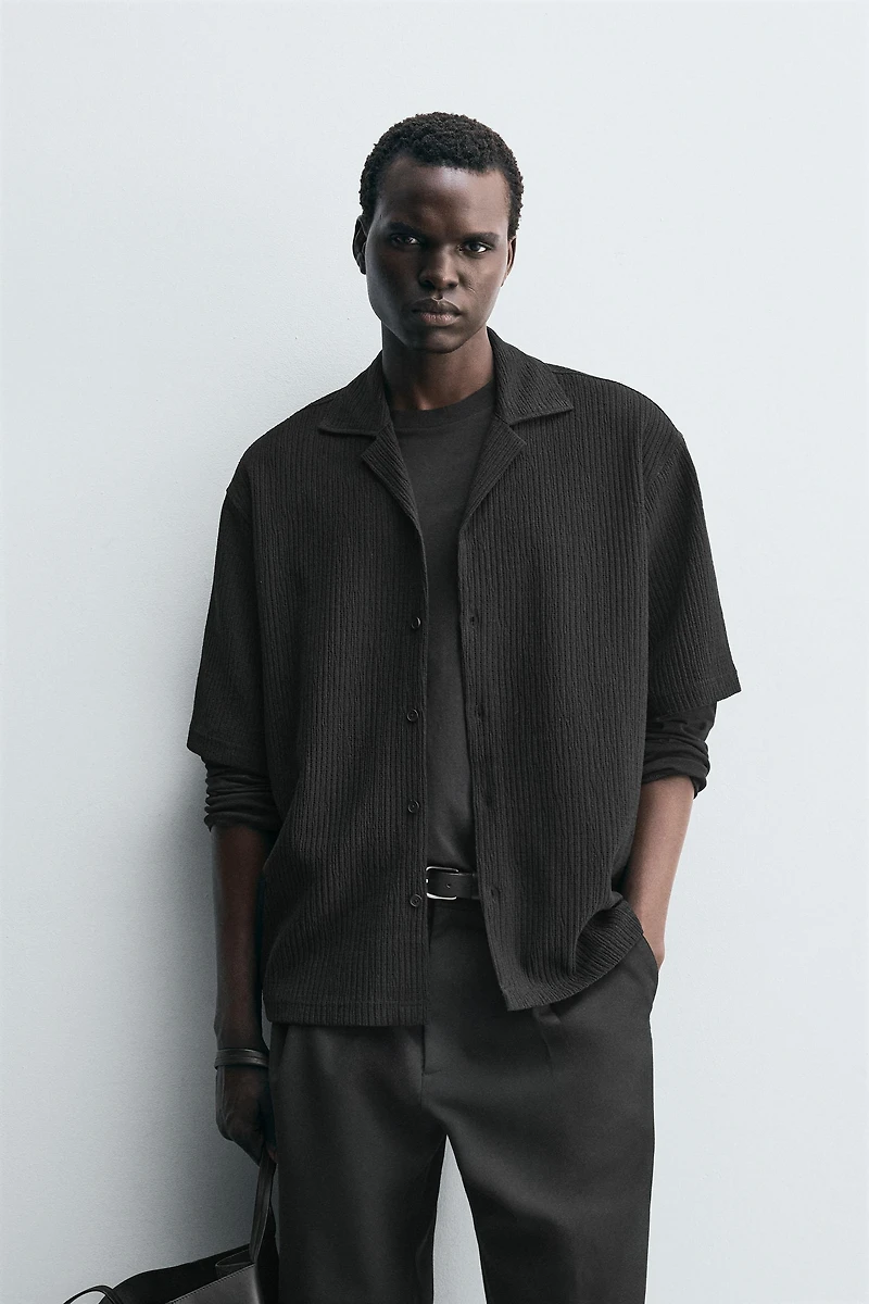 TEXTURED RELAXED FIT SHIRT