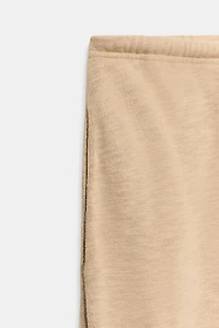 STRAIGHT LEG COTTON PANTS