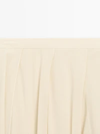 Flowing midi skirt with ruffles