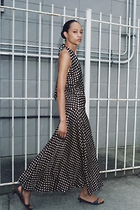 ZW COLLECTION HALTER POLKA DOT DRESS
