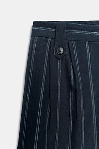 PANTALON À RAYURES AVEC LIN ZW COLLECTION