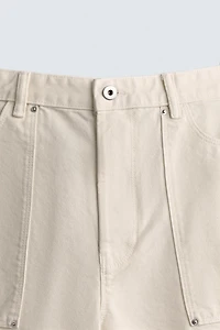 STRAIGHT FIT POCKET SHORTS