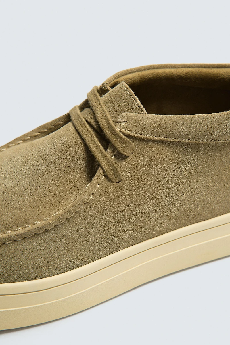 LEATHER RAISED SEAM SHOES