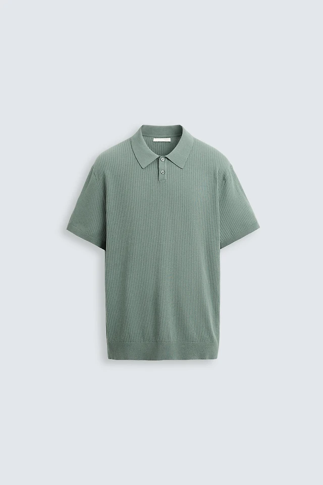Zara RIB KNIT POLO SHIRT Place Rosemère