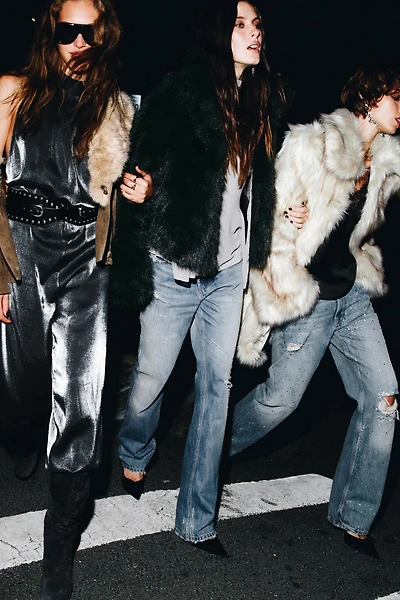 ASYMMETRIC SEQUIN GEORGETTE TOP