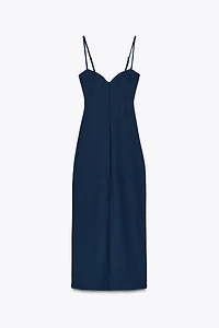 SWEETHEART NECKLINE CREPE DRESS