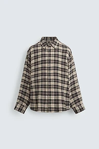 RELAXED FIT PLAID SHIRT