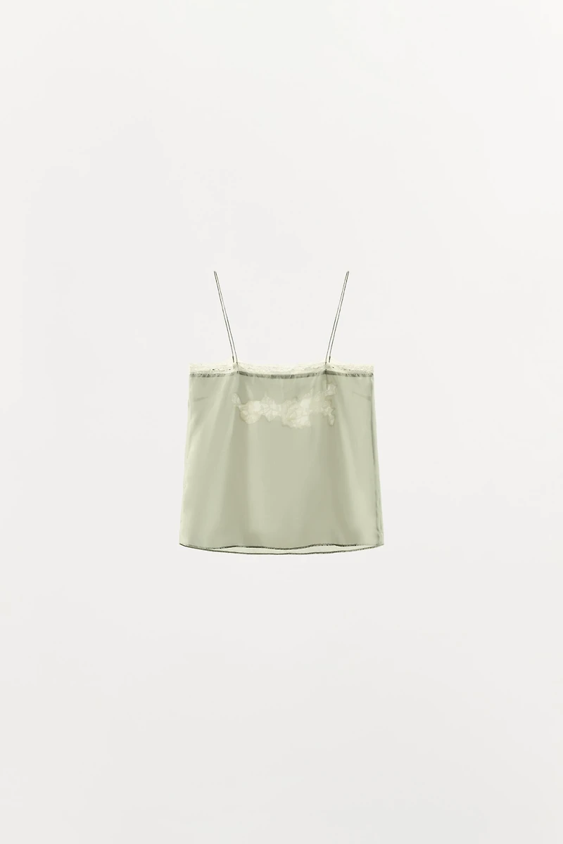 100% SILK FLORAL EMBROIDERED TOP