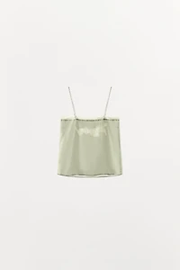 100% SILK FLORAL EMBROIDERED TOP