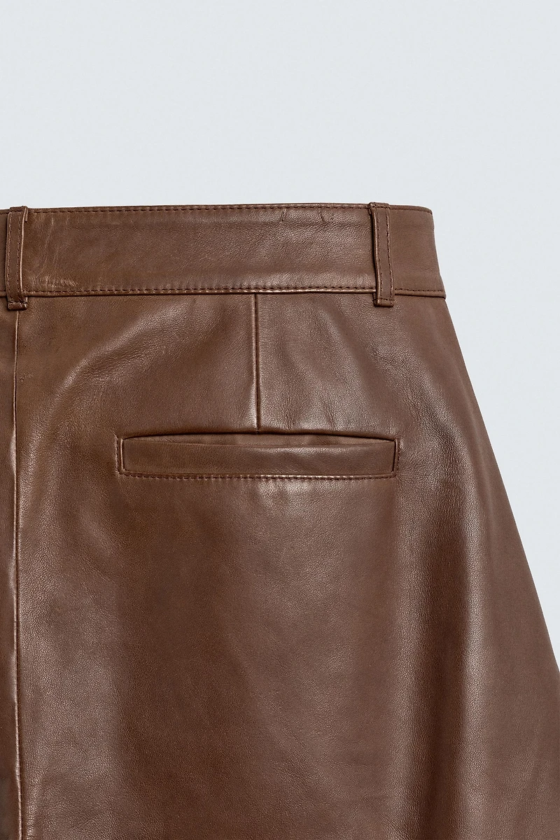 LEATHER BALLOON FIT PANTS
