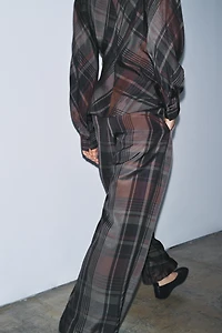 ZW COLLECTION PLAID BALLOON PANTS