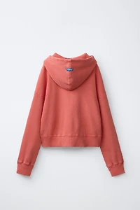 PUKAS SURF WAFFLE CROPPED HOODIE