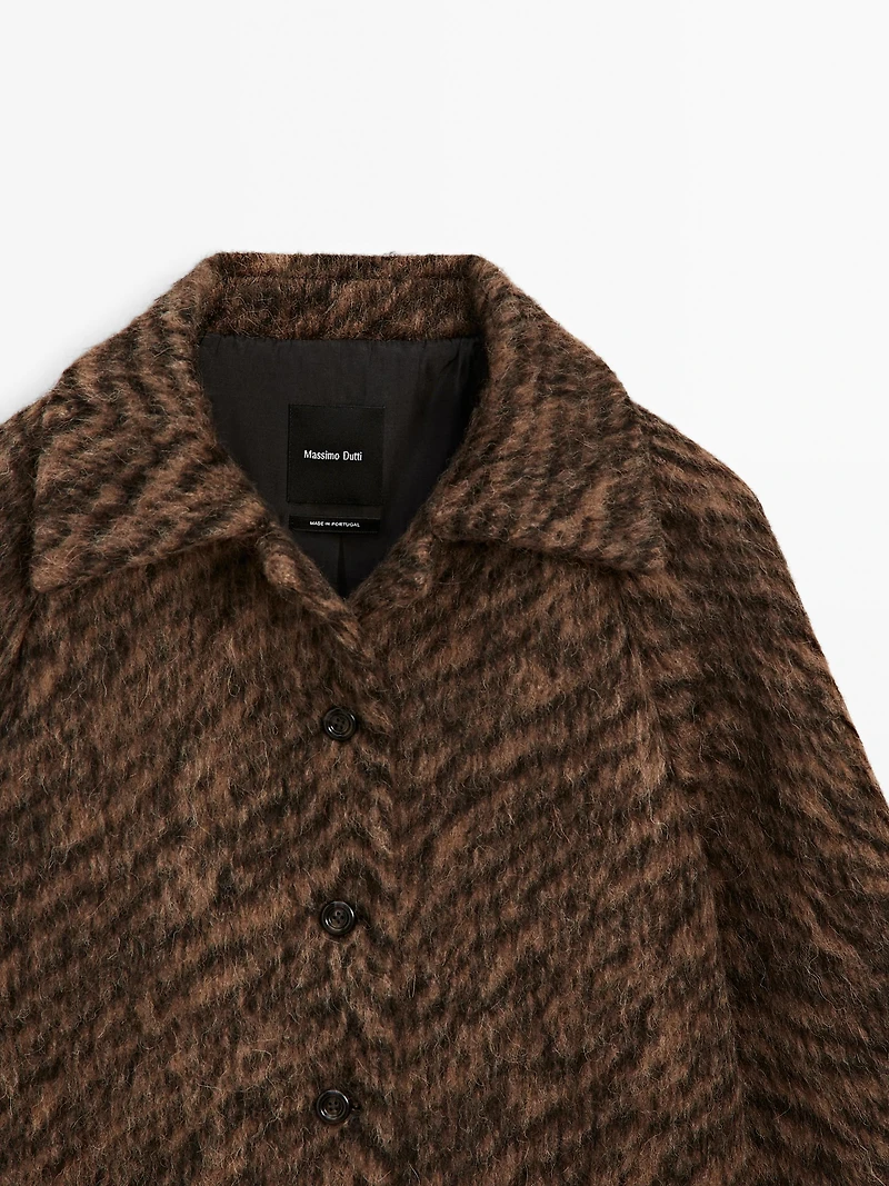 Manteau court imprimé animal
