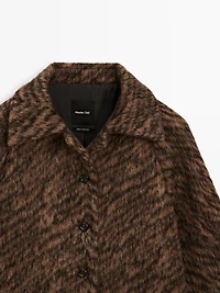 Manteau court imprimé animal
