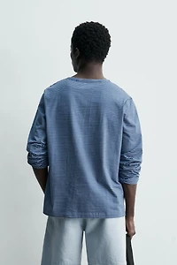 T-SHIRT JACQUARD À RAYURES