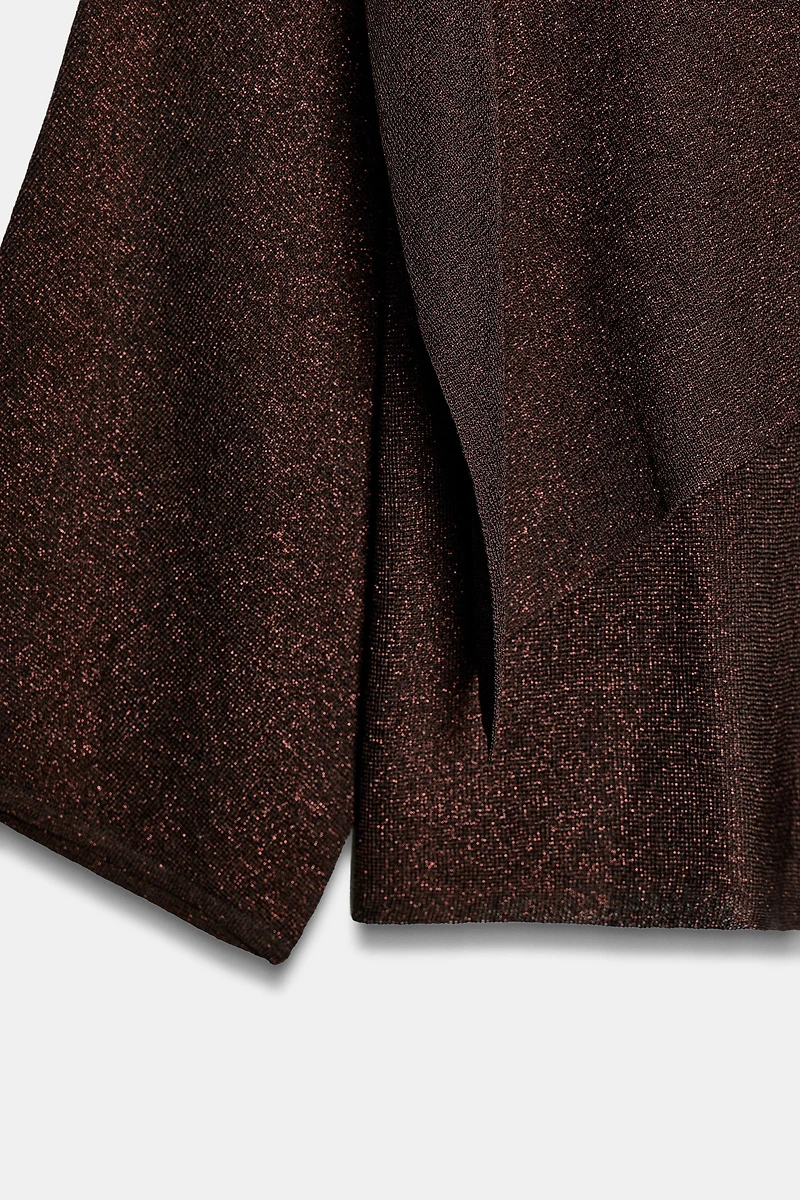 METALLIC THREAD CAPE JUMPER