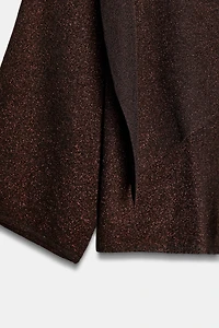 METALLIC THREAD CAPE JUMPER