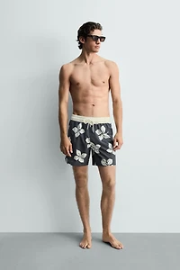 LONG HIBISCUS PRINT SWIMSUIT