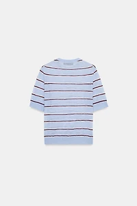 EXTRA-FINE WOOL STRIPED TOP