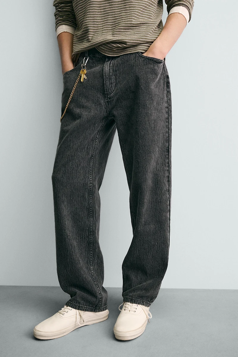STRAIGHT FIT JACQUARD PANTS
